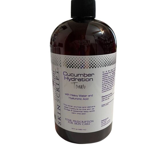 Skin Script Cucumber Hydration Toner NEW Reduces Discomfort Irritation 16 oz - Picture 1 of 3
